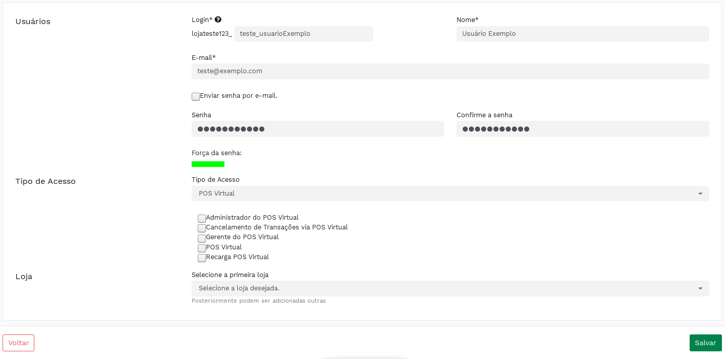 &quot;Tipo de acesso POS Virtual.&quot; -no-filter