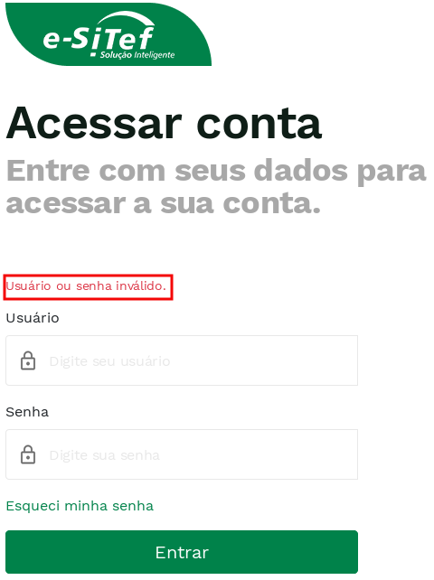 &quot;username or password is invalid.&quot; -no-filter